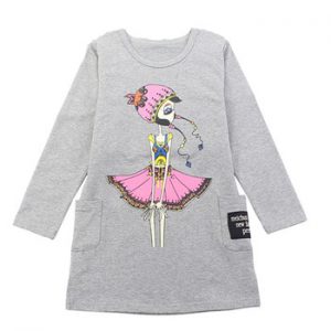 Girls Dresses Teenage Spring Party Dress For Girls 2020 Summer Long Sleeve Cartoon Kids Dress For Girls 6 8 10 12 Years