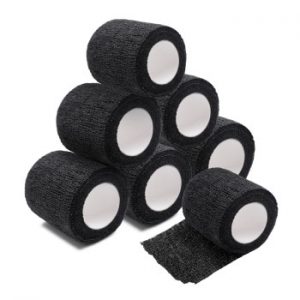 Black Self Adhesive Elastic Bandage Disposable Tattoo Grip Cover Tape Wrap Elastic Tattoo Bandage Rolls for Tattoo Machine