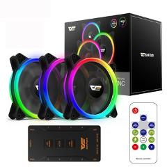 darkFlash DR12 Pro Computer PC Case Fan 120mm RGB LED Quiet Remote Speed adjust AURA SYNC Computer Cooler Cooling RGB Case Fans