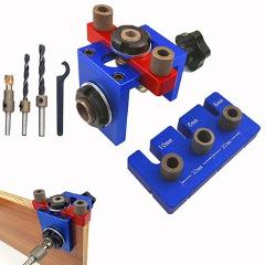 8mm/15mm Woodworking Drilling Locator Wood Dowel Hole Drilling Guide Jig Drill Bit kit Woodworking Carpentry Positioner Tool