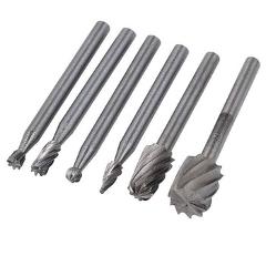 6pcs Dremel Rotary Tools HSS Mini Drill Bit Set Cutting Routing Router Grinding Bits Milling Cutters for Wood Carving Cut Tools