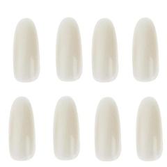 Hot 50Pcs/Pack Natural White Ultra-Thin False Nail Tips Round Tip Acrylic Full Cover Manicure Fake Nails False Nail Tips