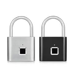 Towode 1/2Pcs Keyless USB Rechargeable Door Lock Fingerprint Smart Padlock Quick Unlock Zinc alloy Metal Self Developing Chip