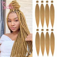 SOKU Braiding Hair Extensions Spetra Pre Stretched Synthetic Braids   for Women Hot Water Setting afro hair Bundles Multi Packs