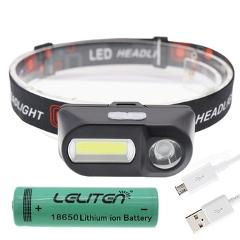 Portable mini XPE+COB LED Headlamp USB Rechargeable Camping Head lamp Fishing headlight flashlight torch