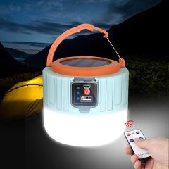 Solar LED Camping Light USB Rechargeable Bulb For Outdoor Tent Lamp Portable Lanterns Emergency Lights For BBQ Hiking Drop ship