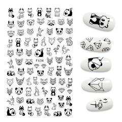 The New 3D Nail Sticker Cool English Letter stickers for nail Foil Love Heart Design Fashion Manicure Stickers