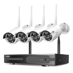 Hiseeu 8CH Wireless CCTV System 1536P 1080P NVR wifi Outdoor 3MP AI IP Camera Security System Video Surveillance LCD monitor Kit