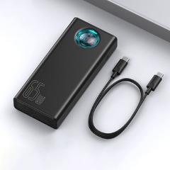 Baseus Power Bank 30000mAh 65W PD Quick Charge QC3.0 Powerbank For Laptop External Battery Charger For iPhone Samsung  Xiaomi