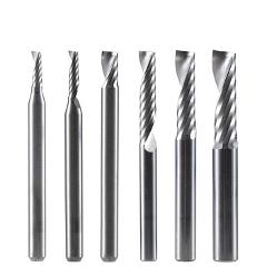 1pc AAAAA 3D CNC router bit engraving bit 3.175 /4/6 shank single flute CAD CAM spiral end mill for woodworking metal aluminum