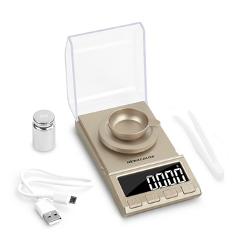 NEWACALOX 50g/100g/200g Precision Digital Scales 0.001g Balance Weight Electronic Jewelry Scale USB Powered Medicinal Weighing