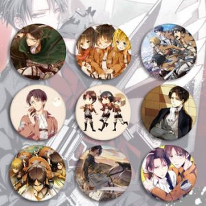 Anime Attack on Titan Badges on a Backpack Levi Icon Pins Badge Decoration Brooches Metal Badges For Clothes Bag DIY Gifts