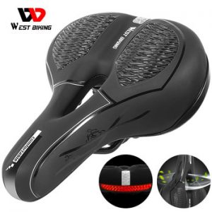 Wide Bike Bicycle Saddle Thicken Bicycle Seat MTB Hollow Cycling Cushion Sillin Selim Bicicleta Sponge Soft Bike Cycling Saddle