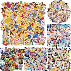 50Pcs Disney Winnie the Pooh Stickers Frozen2 Mickey Toy Story Marvel Waterproof Skateboard Laptop Cartoon Stikers Kids Toy