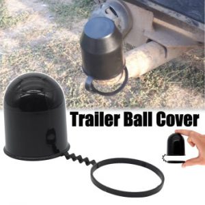 Prevent Falling Towing Hitch Tow Trailer Ball Cap Cover Caravan Trailer Protection Car Accessories Universal Black Durable 50Mm