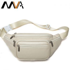 MVA Genuine Leather Belt Bag Women's Waist Bags For Women Fanny Pack Female Waist Pack Belt Waist Bag Woman Phone Bags Bumbag