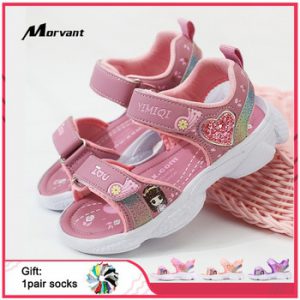 Kids Girls Sandals Soft Princess Sandals Lightweight Shining Print Baby  Shoes Comfortable Summer Kids Sandals