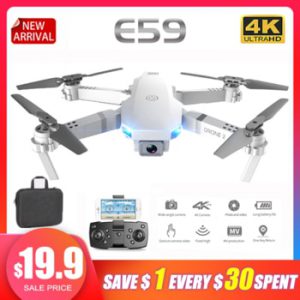 New E59 RC Drone 4K HD Camera Profesional Aerial Photography WIFI Real Time Transmission Helicopter 360 Degree Flip Dron VS E58