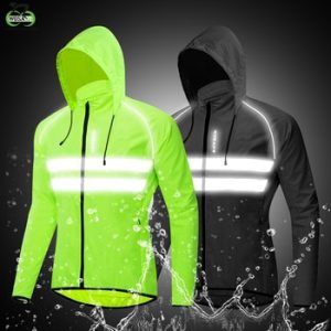 WOSAWE Windproof Cycling Jackets Hooded Men Riding Waterproof Cycle Clothing Bike Long Sleeve Jerseys Reflective Vest Wind Coat