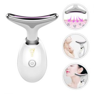 Neck Face Beauty Device LED 3 Colors Photon Therapy Skin Tighten Reduce Double Chin Anti Wrinkle Remove Skin Care Tools