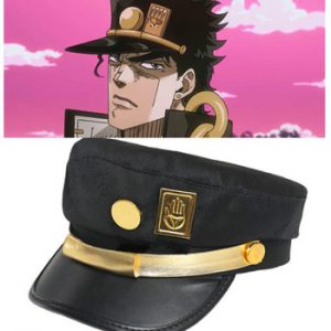 Bimaoxer Anime JoJo's Bizarre Adventure Jotaro Kujo Joseph Army Military JOJO Cap Hat+Badge Animation around Jotaro Hat