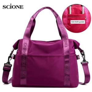 Women Gym Bags Nylon Fitness Handbag Red Training Shoulder Tote Tas Sac De Sport Outdoor Bolsa Deporte Gymtas Yoga Bags XA907WA