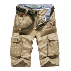 Men's Summer Cargo Shorts Casual Cotton Side Pocket Knee Length Army Green Khaki Black Military Urban Clothes Male Bermuda Cargo