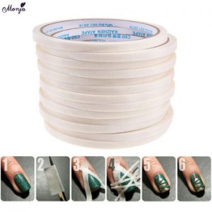 Monja 1Pcs 3/4/5mm Nail Art Stripe Adhesive Tape Rolls Decoration Guide Design Tips DIY White Striping Sticker Manicure Tools