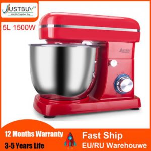 Food Processor 5L 1500W  6-speed Kitchen Stand Mixer Cream Egg Whisk Blender Cake Dough Mixer Bread Maker Machine