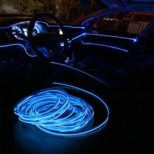 2M Car EL Wire Led Strip Atmosphere Light String Strip Rope Tube Decor Lamp Wire Neon Strips for Toyota Honda Nissan Seat 12V