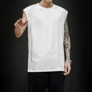 New Arrival Men's Sleeveless T Shirt Summer Fashion Solid O Neck Sleeveless T Shirt Mens Clothes Trend Casual Top Tees Men M-5XL