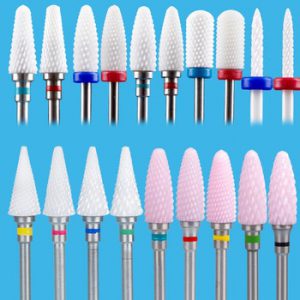 Milling Cutter for Manicure Ceramic Nail Drill Bit for Electric Dill Manicure Machine Mill Cutters for Removing Nail Gel Polish