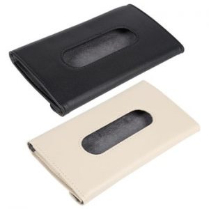 Auto Car Tissue Holder Coche Sun Visor Tissue Box Holder PU Leather Paper Napkin Cover Auto Interior Styling Accessories