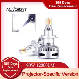 NOVSIGHT Car Projector Headlight H7 Led H7 H11 9005/9006 9012 D5 D2/D4 D1/D3/D8 90W 12000LM 6500K Auto Headlamp Fog Light Bulbs