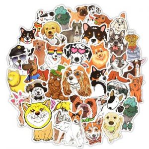 50 PCS Cute Dog Sticker Corgi Dachshund Animal Stickers to DIY Water Bottle Laptop Phone Suitcase Car Decals Toys for Kids Gifts