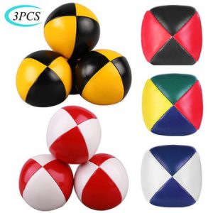 3PCS Net Set Suit Professional Juggling Ball Acrobatics Toss Ball Educational Toy Children Fun Sports Pu Soft Juggling Ball Toys