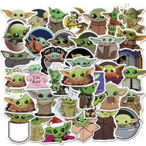 10/50/Pcs Anime Baby Yoda Stickers Funny Cartoon Waterproof Skateboard Laptop Guitar Luggage Graffiti Cute Sticker Kids Toys