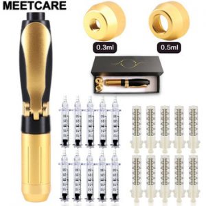 2 in1 Meso Injection Gun Hyaluron Pen 0.3ml&0.5ml Head Gold Hyaluronic Acid Pen Meso Gun Nebulizer Lip Injection Anti Wrinkle