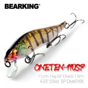 Bearking 11cm 14g SP dive 1.5m professional Minnow Wobbler fishing lures quality jerkbaits Artificial Bait Predator tackles