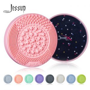 Jessup Makeup Brush Cleaner Sponge 2-IN-1 Dry & Wet Silicone Remover Color Makeup Accessories