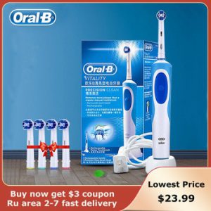 Promotion Original Oral B Electric Toothbrush D12 Series Vitality Rotation Type Teeth Brush Precision Cleaning Whitening  Brush