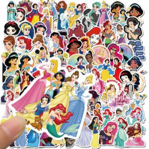 50Pcs Disney Princess Stickers Frozen Mickey Toy Story Winnie the Pooh Waterproof Skateboard Laptop Cartoon Stikers Kids Toy