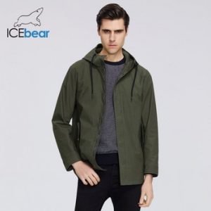 ICEbear 2020 Men's short windbreaker spring stylish trench coat with a hood high-quality men's brand clothing MWF20701D