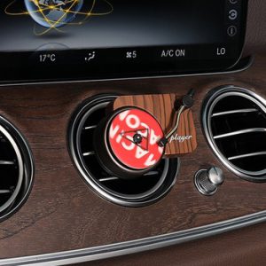 Turntable Car Fragrance Air Freshener Car Record Player Flavoring in car With 3pcs Replace Aromatherapy Sheet