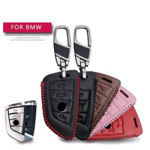 Leather Car Key Case Cover For BMW X1 X3 X4 X5 X6 F15 F48 540 740 1 2 5 7 Series 218i Protection Key Shell Skin Bag Only case