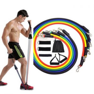 15 Pcs Resistance Bands Set Fitness Bands Resistance Gym Equipment Exercise Bands Pull Rope Fitness Elastic Training Expander