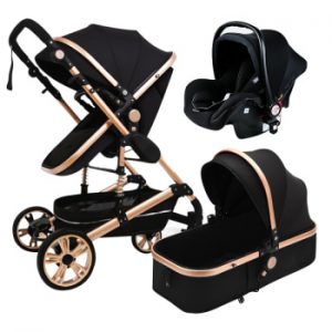 Baby Stroller 3 in 1 High Landscape Stroller Newborn Baby pushchair Folding Strollers Baby Trolley Baby Pram Baby Carriage lying