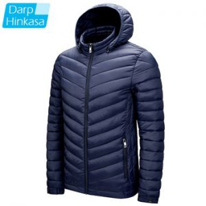 DARPHINKASA Men Winter Parka Coat Jacket Waterproof Hooded Hat Detachable Jacket Men Solid Color Ultra Light Women Parka Coat