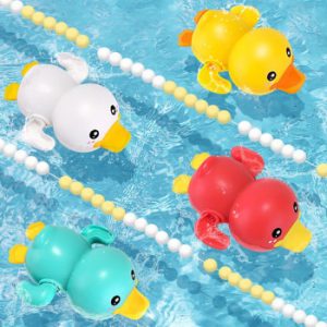 New Summer Bathroom Bath Shower Baby Clockwork Swimming Children Play Water Cute Little Duck Bathing Bathtub Toys For Kid Gifts