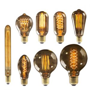 Retro Edison Bulb E27 220V 40W ST64 G80 G95 G125 Ampoule Vintage Edison bulb Incandescent Lamp Filament Light Bulb Home Decor